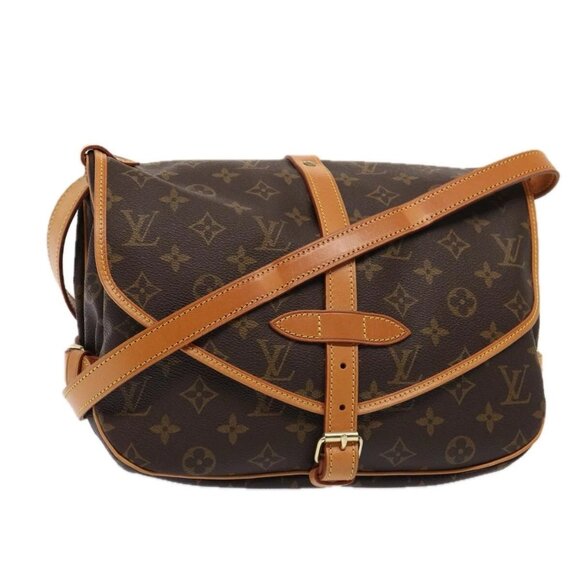 LOUIS VUITTON Monogram Saumur 30 Shoulder Bag M42256 LV Auth 85925AV - Picture 1 of 16